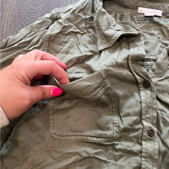 NWOT Westport 1962 Button Front Rayon Long Sleeve Blouse Size L - Picture 3 of 7